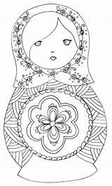 Coloring Pages Matryoshka Doll Mandala Dolls Book Patterns Embroidery Russian Sheets Printable Hand Babushka Colouring Coloriage Nesting Laura Fun Russe sketch template