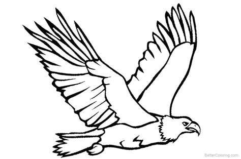 eagle coloring pages flying eagle lineart  printable coloring pages