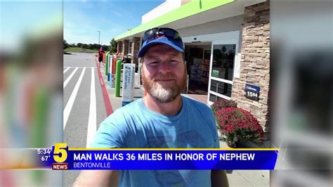 man walks  miles  honor nephew raise money  childrens miracle