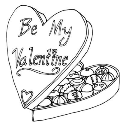 valentines box  chocolates coloring pages nanny options  teresa