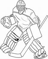 Coloring Hockey Pages Player Goalie Boston Bruins Sports Goal Print Drawing Keeper Printable Stick Celtics Players Kids Color Pro Costume sketch template