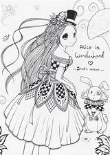 Alice Wonderland Twisted sketch template