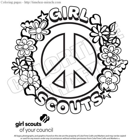 coloring pages  girl scouts timeless miraclecom