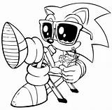 Sonic Coloring Kids Pages Color Characters Games sketch template