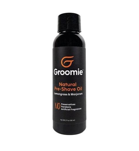 natural pre shave oil lemongrass marjoram groomie