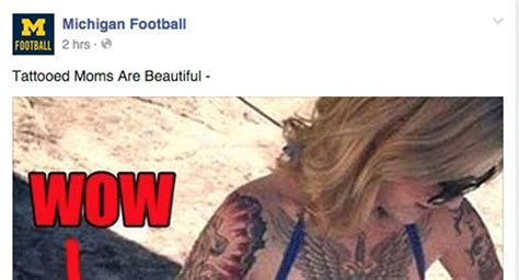 michigan football s facebook hacked leading to first interesting posts in years