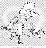 Clip Businesswoman Whip Outline Mean Illustration Cartoon Rf Royalty Toonaday sketch template
