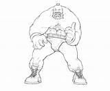 Fighter Street Zangief Action Coloring sketch template