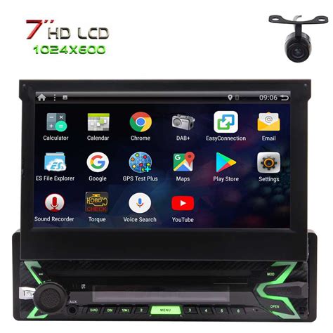eincar   hd touch screen single din android  car stereo  bluetooth wifi gps mirror