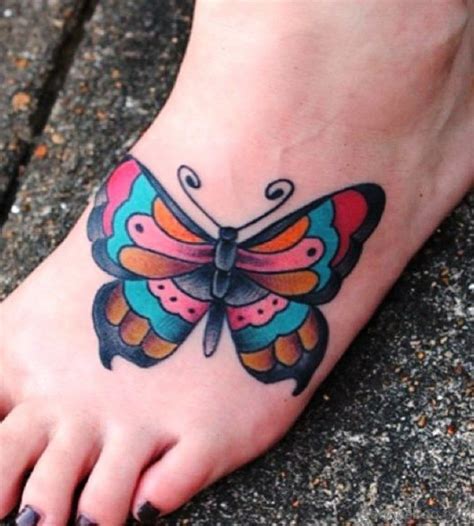 48 unique butterfly tattoos on foot