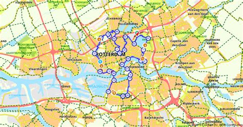 fietsroute dwars door bruisend rotterdam naar de kralingse plas voor een gezellig dagje uit