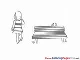 Coloring Pages Bench Printable Sheet Title sketch template