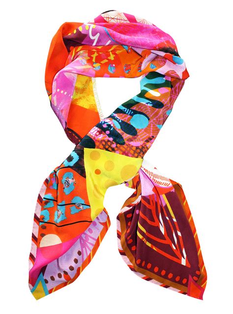 summer soul  silk luxury art scarf design    australia letitiagreen