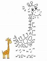 Giraffe Dots Printables sketch template