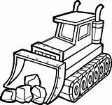 Coloring Pages Construction Vehicles Getcolorings Bulldozer sketch template