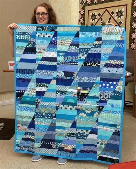 susan ks scrappy blue quilt quilts strip quilts scrappy quilt patterns