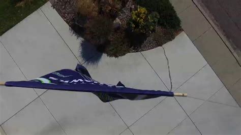 attached seahawks flag drone crash youtube