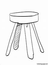 Stool Coloring Pages Drawing Getdrawings Popular sketch template