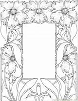 Frame Coloring Pages Printable Gorgeous Adult Patterns Wood Burning Frames Flower Mosaic Colouring Adults Flowers Color Advanced Supercoloring Template Decorations sketch template