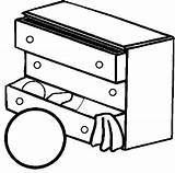 Coloring Pages Dresser Furniture Childs Drawers Chest Kids Magic sketch template