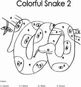 Worksheet Snakes Numbers Colorful sketch template