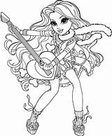 Coloring Pages Star Rock Moxie Colouring Guitar Rockstar Girlz Girl Printable Playing Girls Color Sheets High Barbie Monster Book Avery sketch template