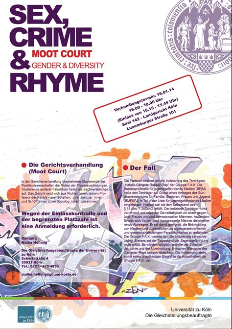 moot court diversity and gender sex crime and rhyme campus grün