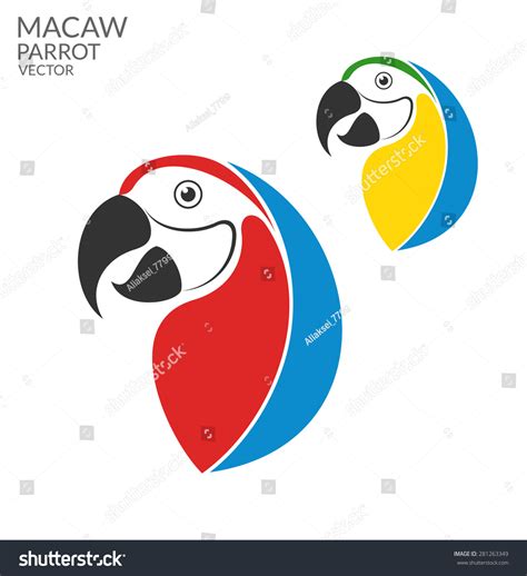 parrot macaw logo stock vector  shutterstock