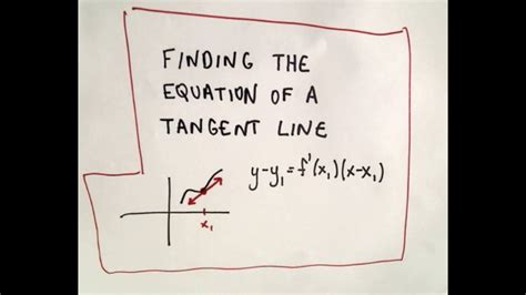 finding  equation   tangent  youtube
