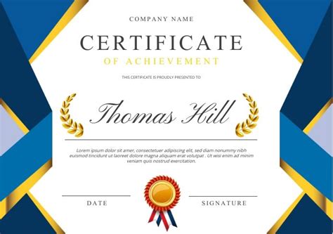 certificate  achievement certificate templates certificate