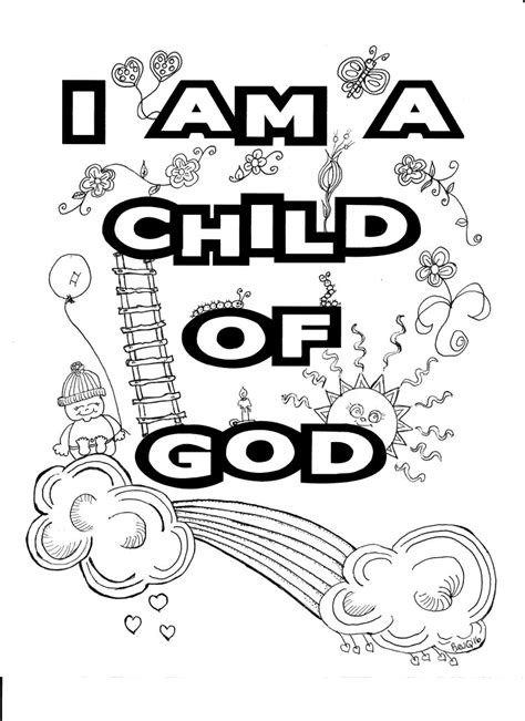 child  god coloring page