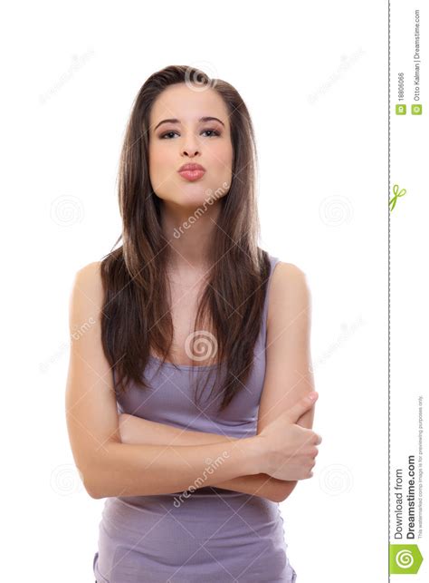sexy brunette woman blow a kiss to you royalty free stock image image 18806066