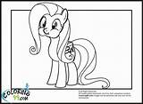 Pages Coloring Fluttershy Pony Little Printable Popular sketch template