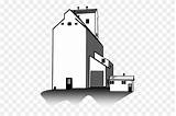 Grain Elevator Vector Clipart Icon Lift Format Wood sketch template