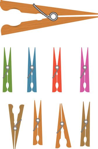 Clothespins Stock Illustration Download Image Now Istock