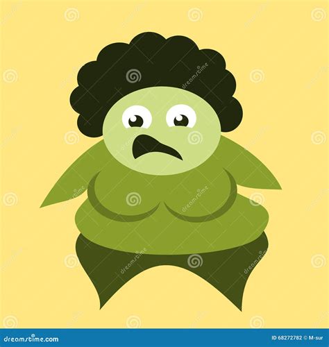 ugly fat woman with grimace vector illustration
