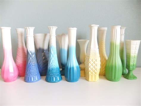 Hand Painted Glass Vases Ombre Effect You Choose Your Colors