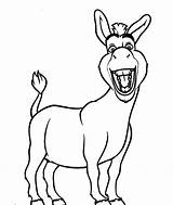 Shrek Coloring Pages Donkey Colouring Donkeys sketch template