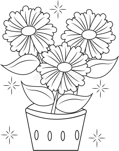 roses flower pot coloring pages sketch coloring page