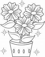 Pot Flower Coloring Pages Drawing Line Flowers Plant Color Template Pots Printable Drawings Clipart Getdrawings Clip Size Getcolorings Paintingvalley sketch template