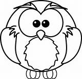 Coloring Owl Clipart Cartoon sketch template