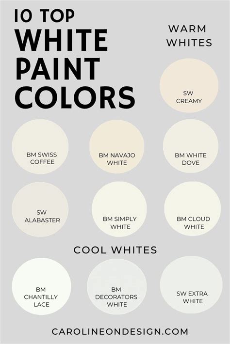 white paint colors   home paint colors