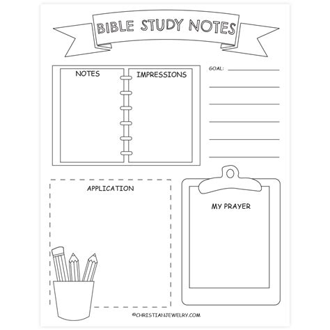 bible study note  template