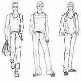 Croquis Menswear Masculino Croqui Dessiner sketch template