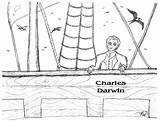 Darwin Charles Beagle Hms sketch template