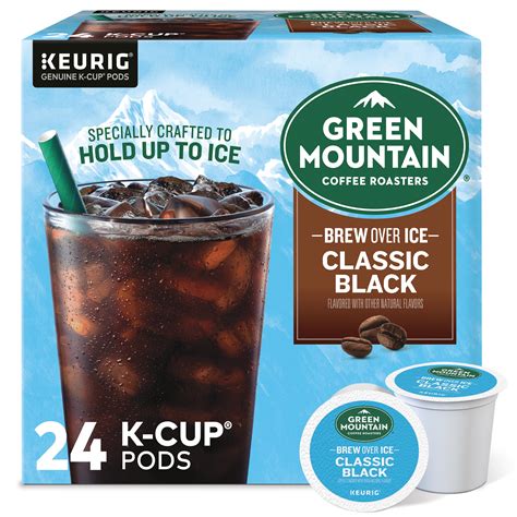 green mountain coffee roasters brew  ice classic black single serve keurig  cup pods