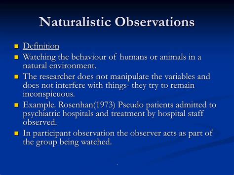 define naturalistic observation naturalistic observation