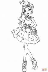 Coloring Ever After High Duchess Swan Pages Printable Drawing Print sketch template