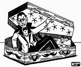 Coffin Vampire Getting His sketch template