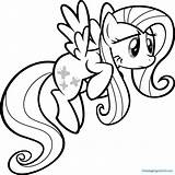 Coloring Fluttershy Pony Little Pages Flying Color Friendship Colouring Filly Magic Getdrawings Printable Getcolorings sketch template